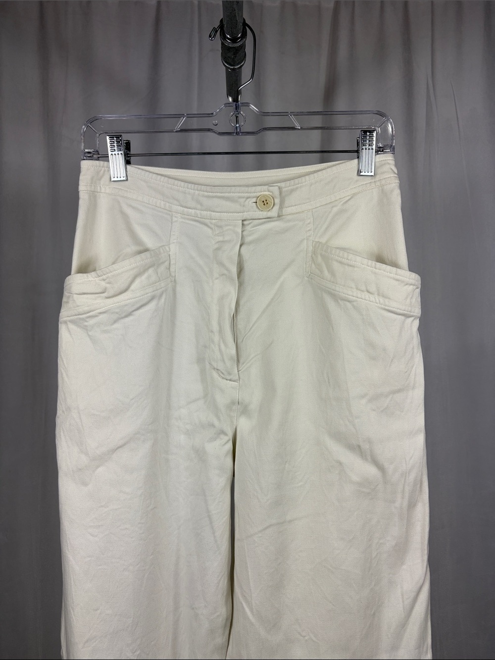 Raquel Allegra High-Rise Wide Leg Pants — Creamy White. - Picture 4 of 10